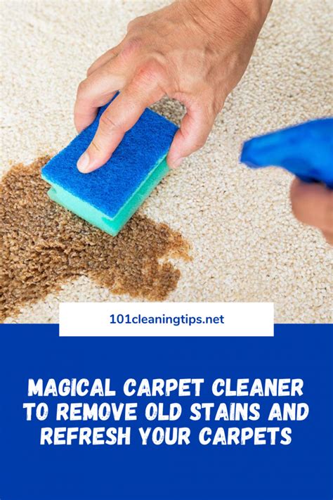 Blue carpet stain eliminator with magical properties